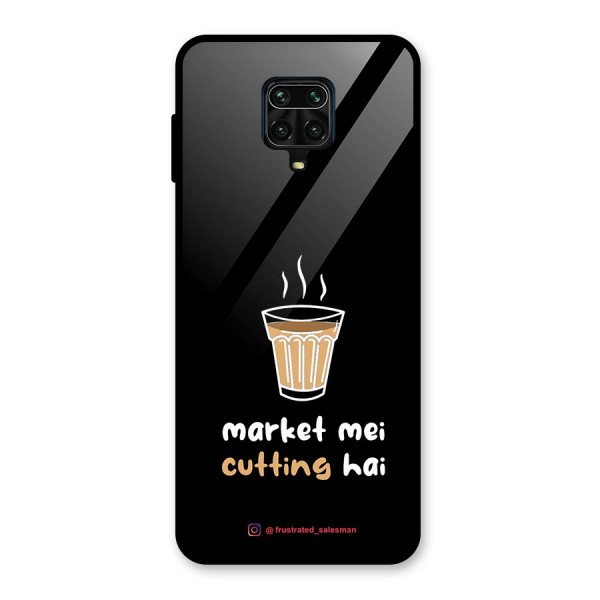 Market Mei Cutting Hai Black Glass Back Case for Redmi Note 9 Pro Max
