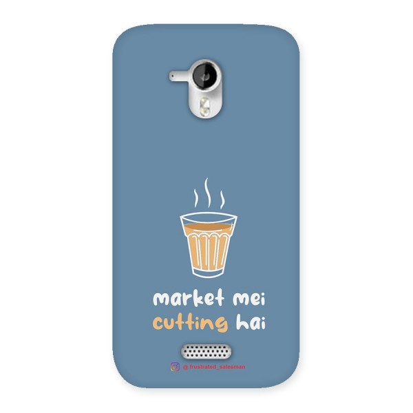 Market Mei Cutting Hai SteelBlue Back Case for Micromax Canvas HD A116
