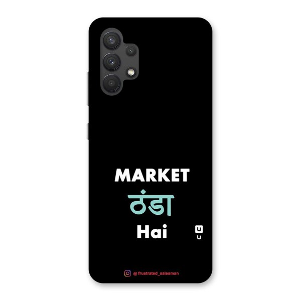 Market Thanda Hai Black Glass Back Case for Galaxy A32