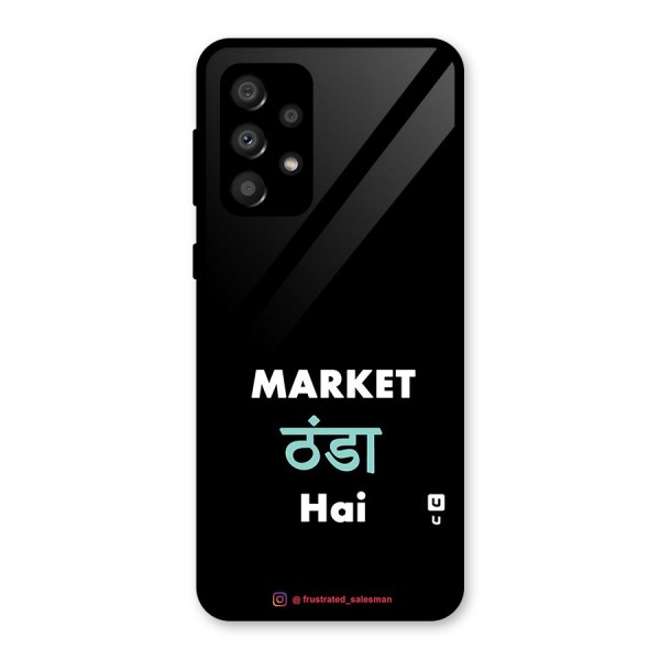 Market Thanda Hai Black Glass Back Case for Galaxy A32