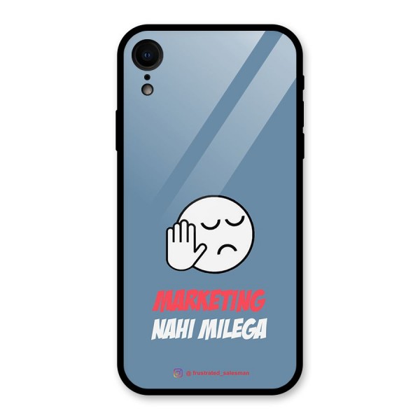 Marketing Nahi Milega SteelBlue Glass Back Case for iPhone XR
