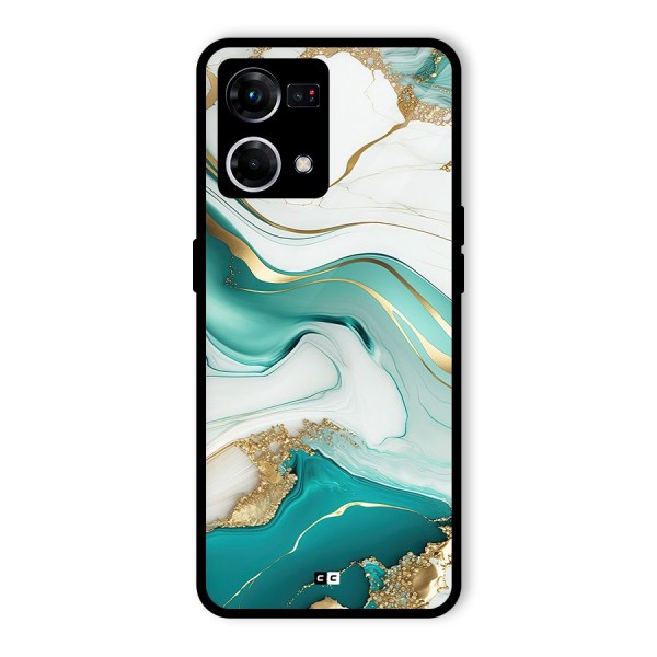 Marvelous Marble Glass Back Case for Oppo F21s Pro 4G