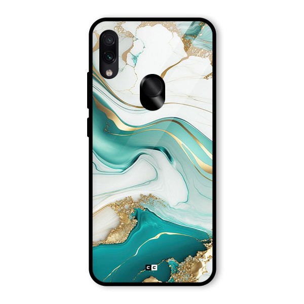Marvelous Marble Glass Back Case for Redmi Note 7S
