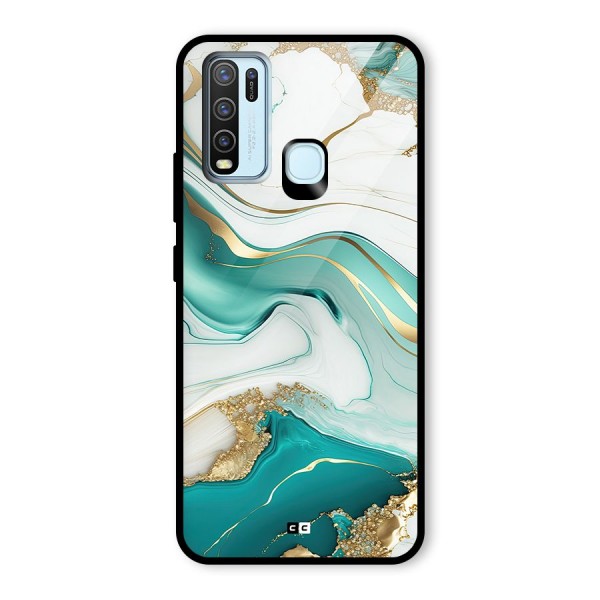 Marvelous Marble Glass Back Case for Vivo Y30