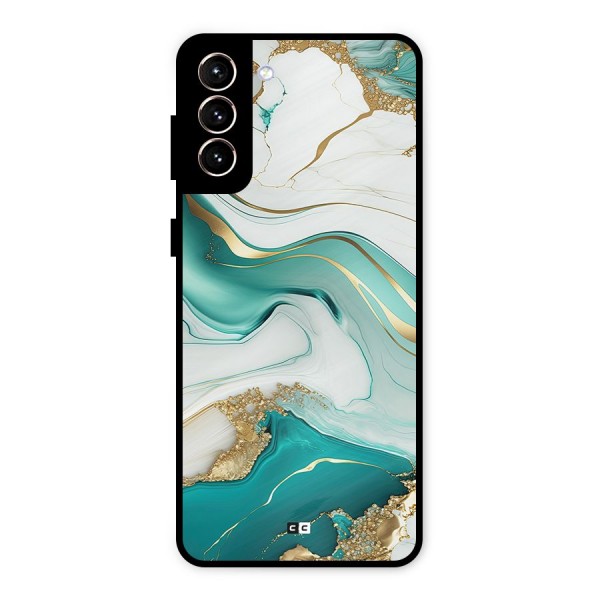 Marvelous Marble Metal Back Case for Galaxy S21 Plus