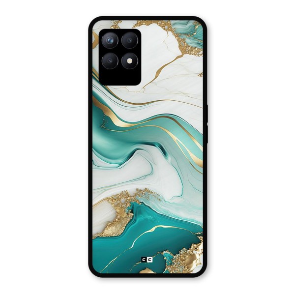 Marvelous Marble Metal Back Case for Realme 8i
