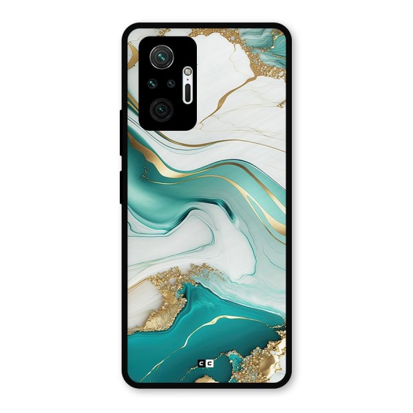 Marvelous Marble Metal Back Case for Redmi Note 10 Pro