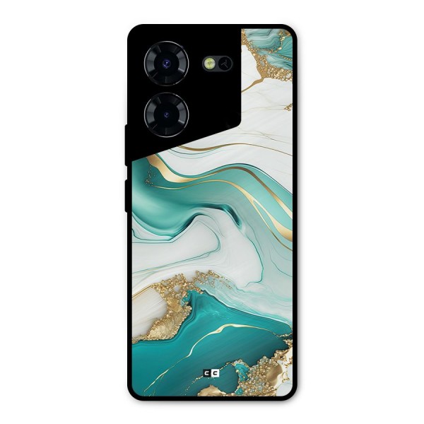 Marvelous Marble Metal Back Case for Tecno Pova 5 Pro 5G