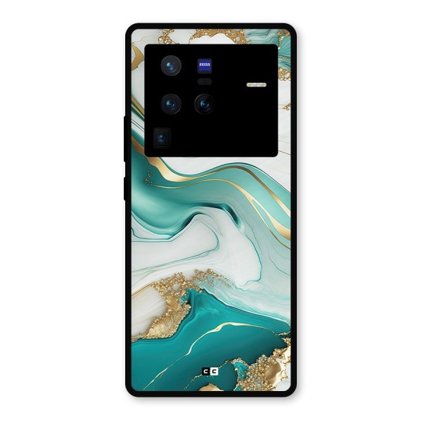 Marvelous Marble Metal Back Case for Vivo X80 Pro