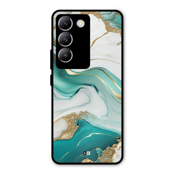 Marvelous Marble Metal Back Case for Vivo Y200e