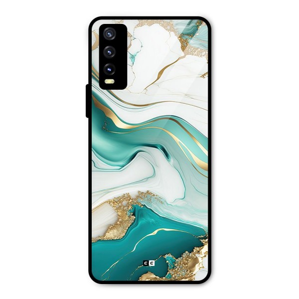 Marvelous Marble Metal Back Case for Vivo Y20t
