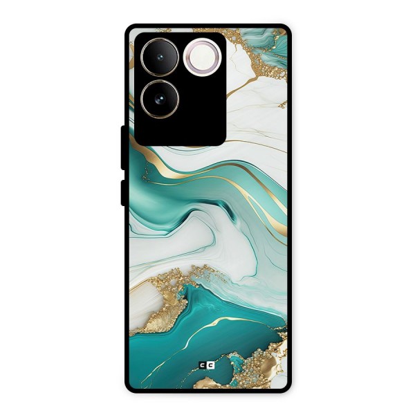 Marvelous Marble Metal Back Case for iQOO Z7 Pro