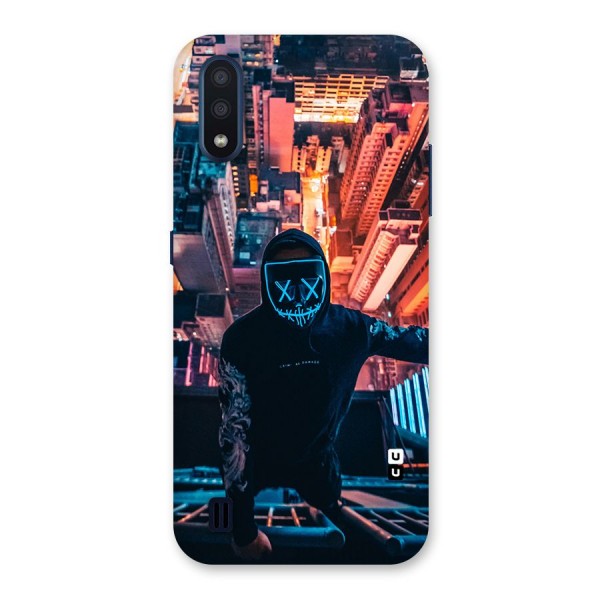 Mask Guy Climbing Building Back Case for Galaxy M01