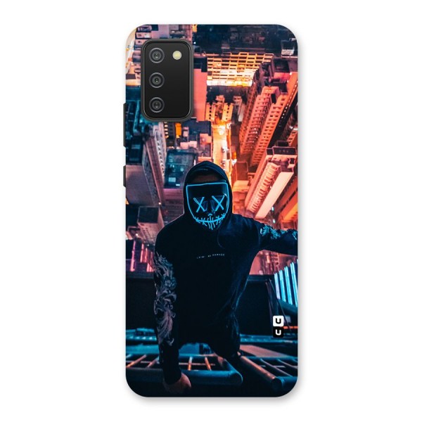 Mask Guy Climbing Building Back Case for Galaxy M02s