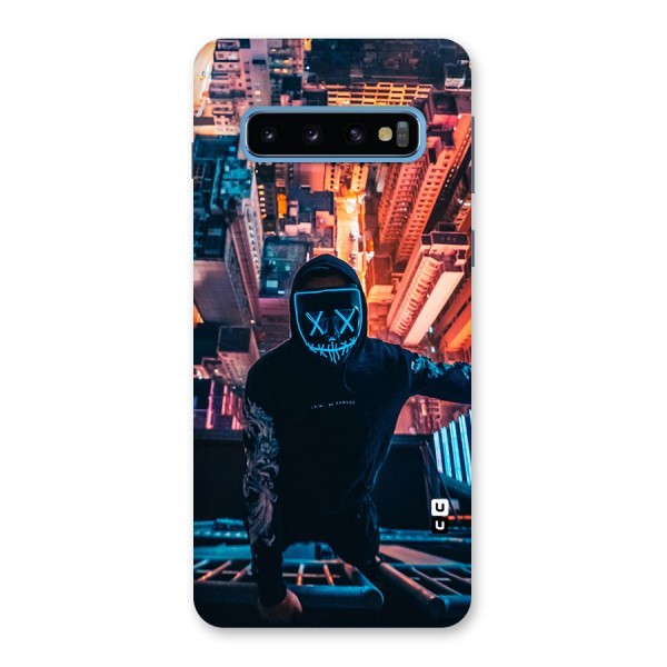 Mask Guy Climbing Building Back Case for Galaxy S10