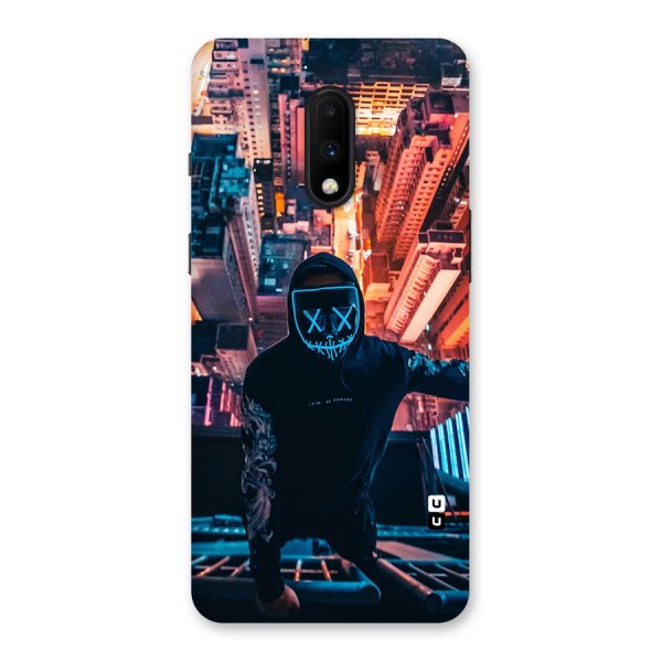 Mask Guy Climbing Building Back Case for OnePlus 7