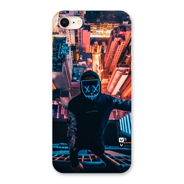 Mask Guy Climbing Building Back Case for iPhone 8