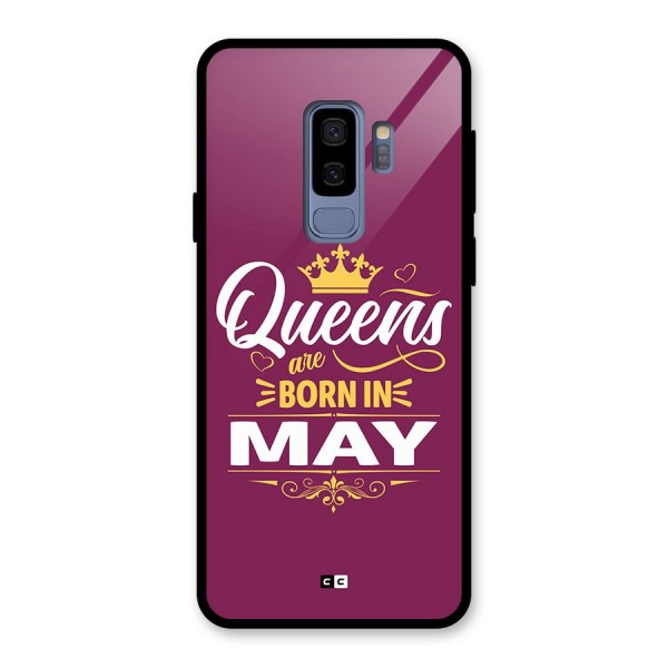 May Born Queens Glass Back Case for Galaxy S9 Plus