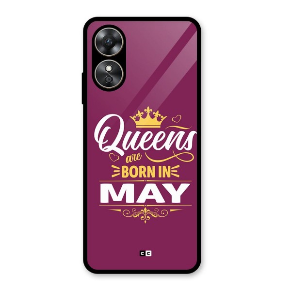 May Born Queens Glass Back Case for Oppo A17