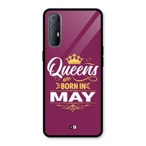May Born Queens Glass Back Case for Oppo Reno3 Pro