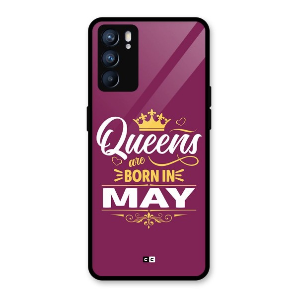 May Born Queens Glass Back Case for Oppo Reno6 5G