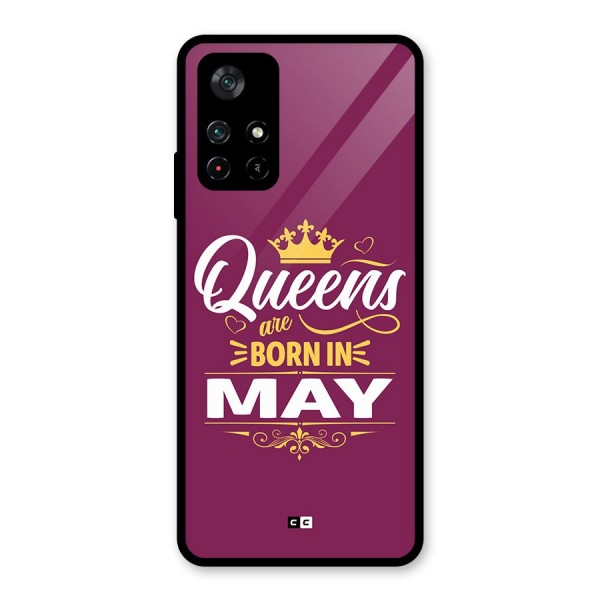 May Born Queens Glass Back Case for Poco M4 Pro 5G