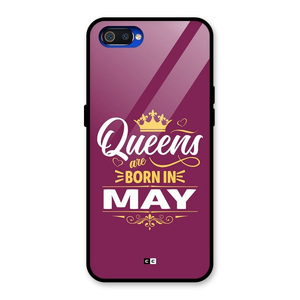 May Born Queens Glass Back Case for Realme C2