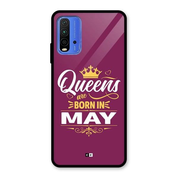 May Born Queens Glass Back Case for Redmi 9 Power