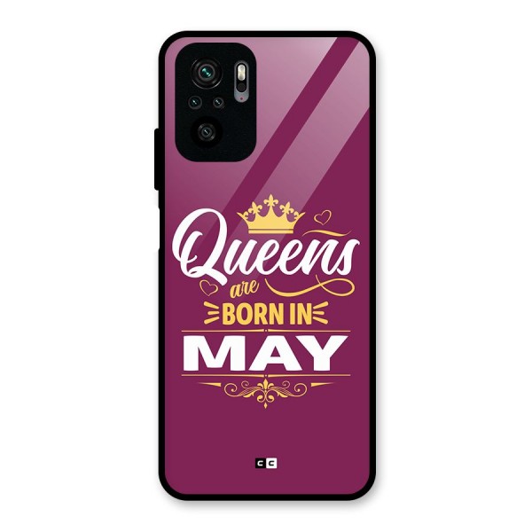 May Born Queens Glass Back Case for Redmi Note 10