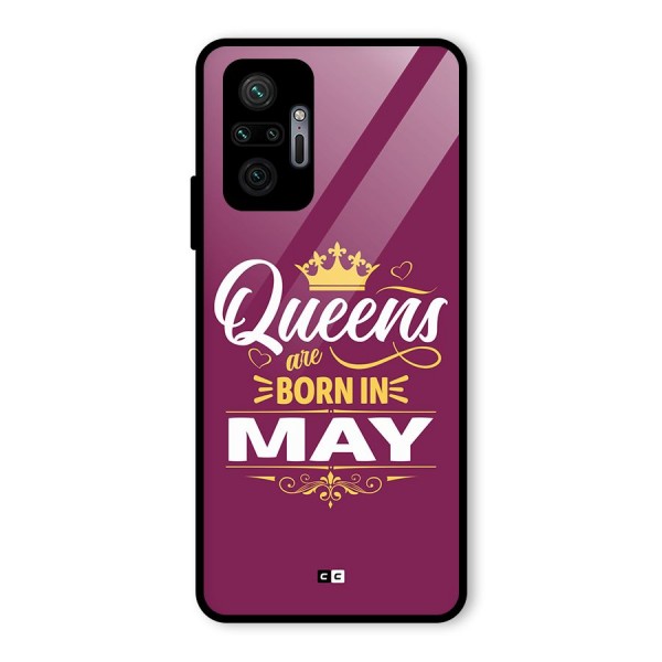 May Born Queens Glass Back Case for Redmi Note 10 Pro Max