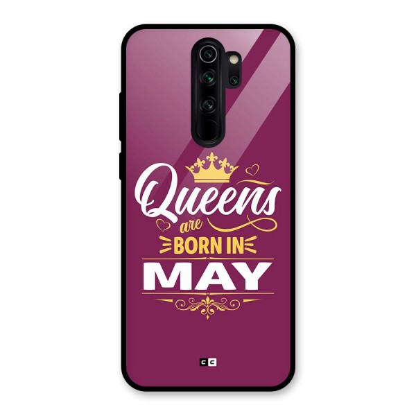 May Born Queens Glass Back Case for Redmi Note 8 Pro