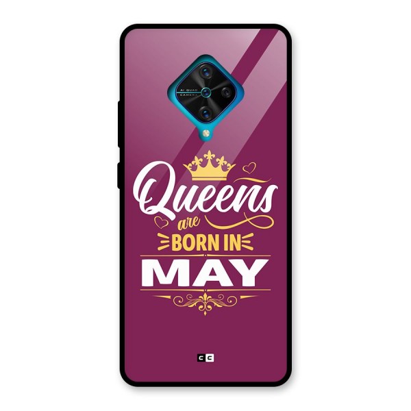 May Born Queens Glass Back Case for Vivo S1 Pro
