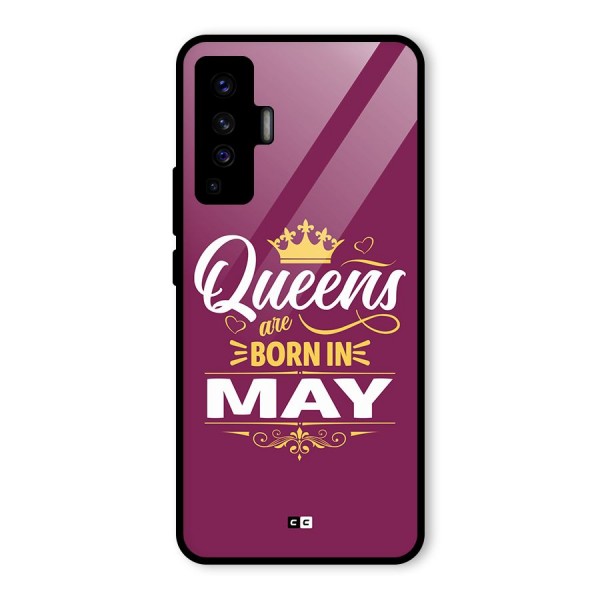 May Born Queens Glass Back Case for Vivo X50