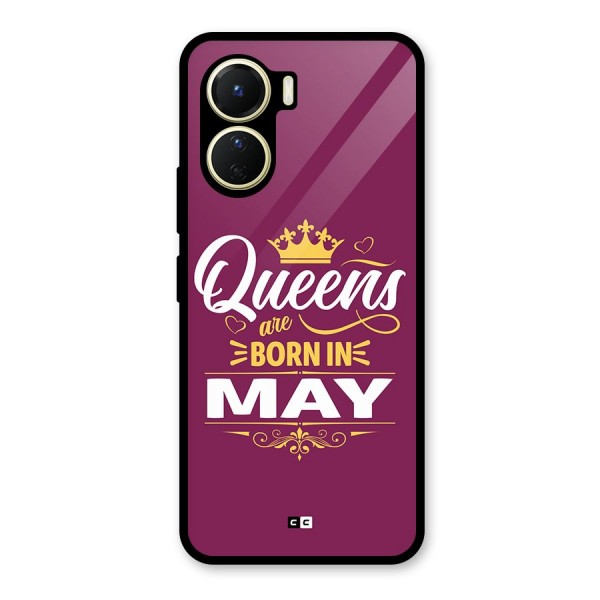 May Born Queens Glass Back Case for Vivo Y16