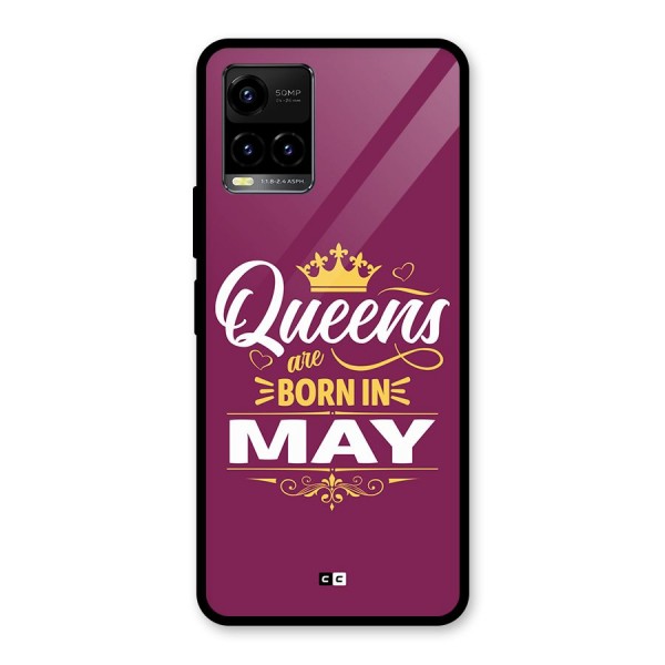 May Born Queens Glass Back Case for Vivo Y21G