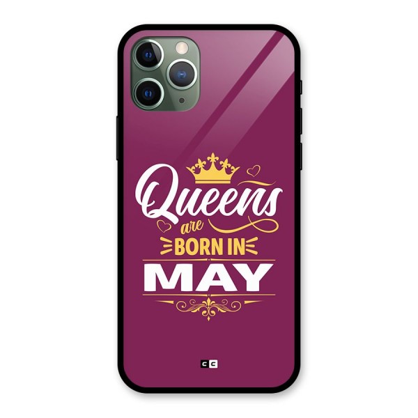 May Born Queens Glass Back Case for iPhone 11 Pro