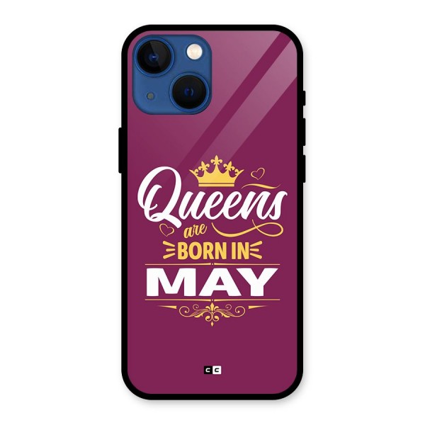 May Born Queens Glass Back Case for iPhone 13 Mini