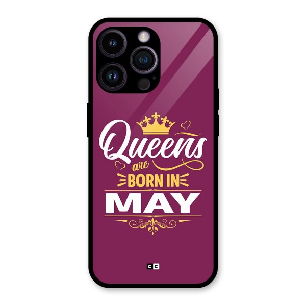 May Born Queens Glass Back Case for iPhone 14 Pro Max