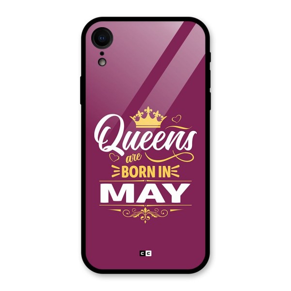 May Born Queens Glass Back Case for iPhone XR