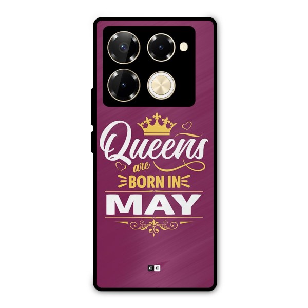 May Born Queens Metal Back Case for Infinix Note 40 Pro