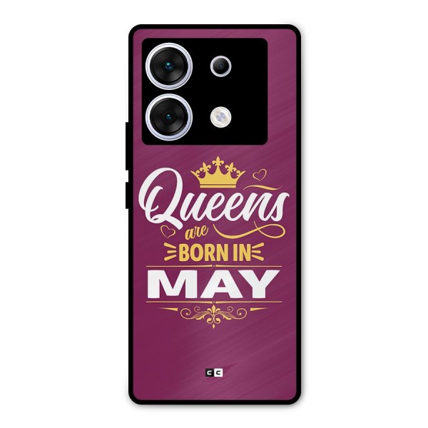 May Born Queens Metal Back Case for Infinix Zero 30 5G