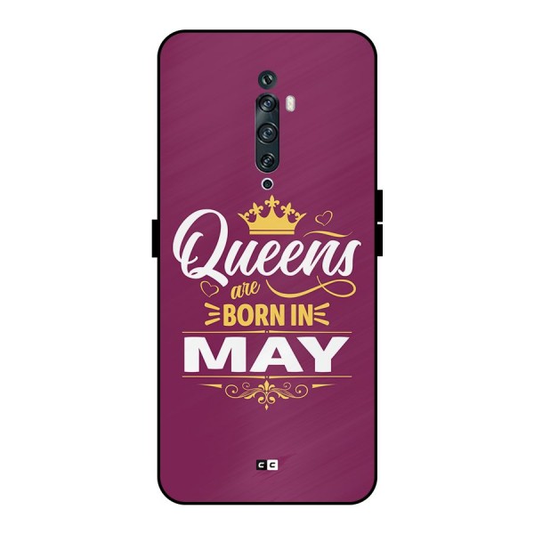 May Born Queens Metal Back Case for Oppo Reno2 F