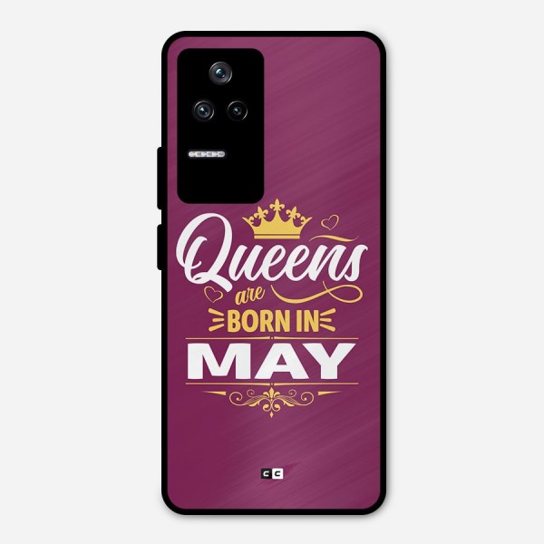 May Born Queens Metal Back Case for Poco F4 5G