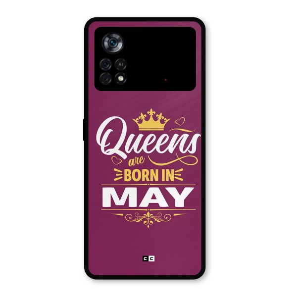 May Born Queens Metal Back Case for Poco X4 Pro 5G