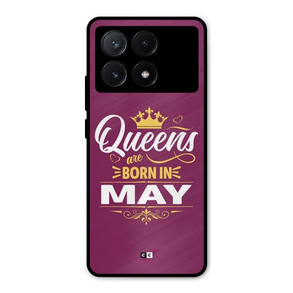 May Born Queens Metal Back Case for Poco X6 Pro