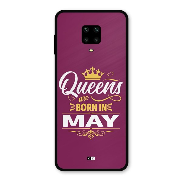 May Born Queens Metal Back Case for Redmi Note 9 Pro Max