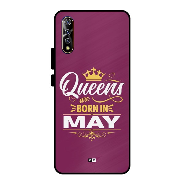 May Born Queens Metal Back Case for Vivo S1