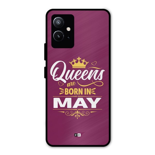 May Born Queens Metal Back Case for Vivo T1 5G