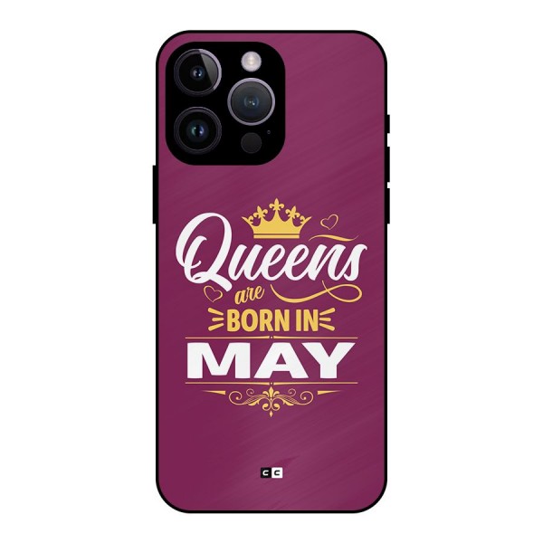 May Born Queens Metal Back Case for iPhone 14 Pro Max