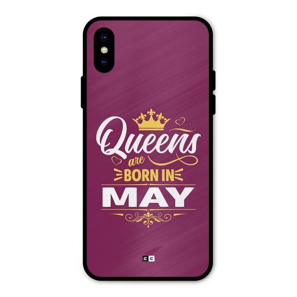 May Born Queens Metal Back Case for iPhone XS